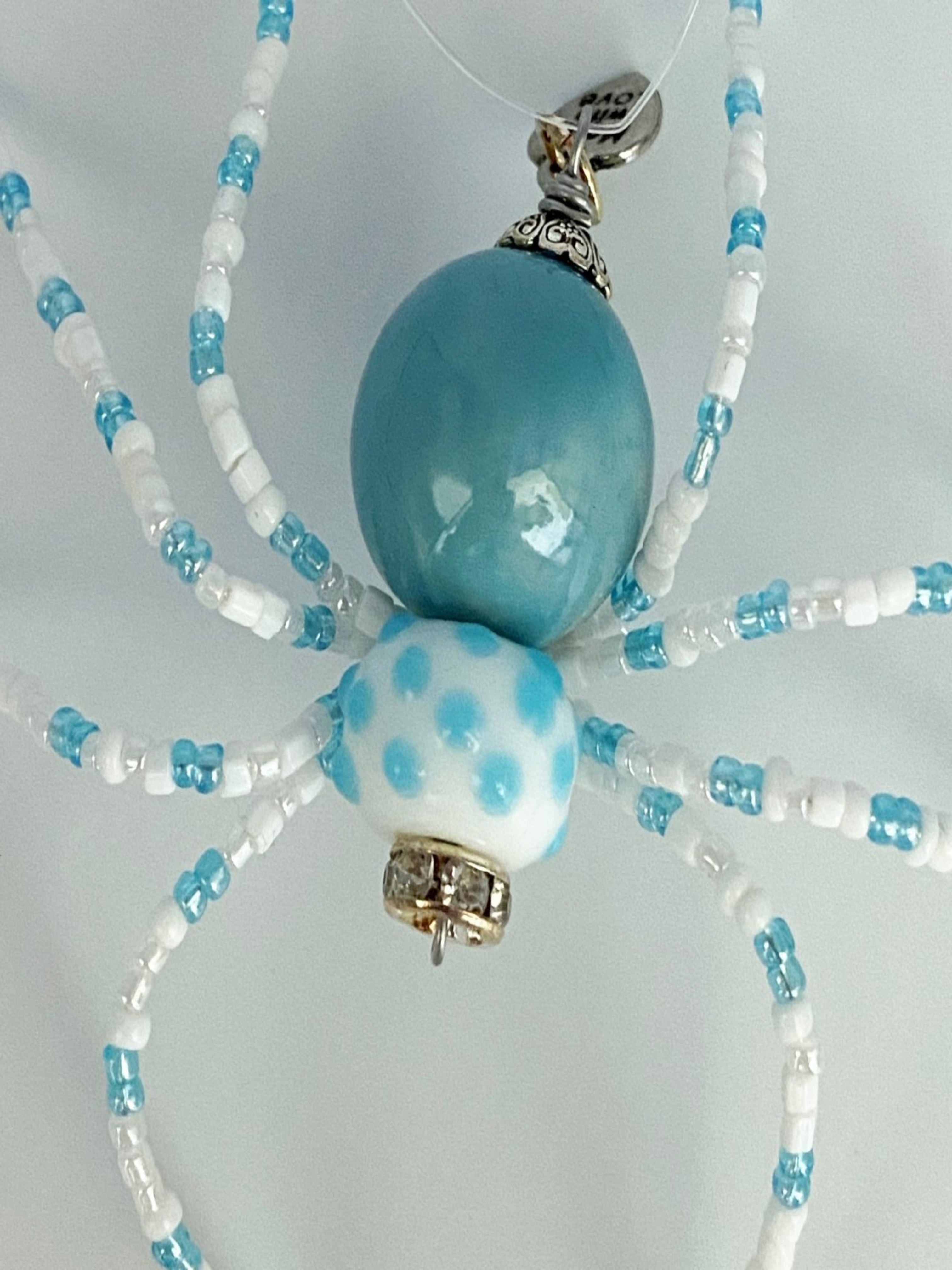 Christmas Spider | Light Blue and White