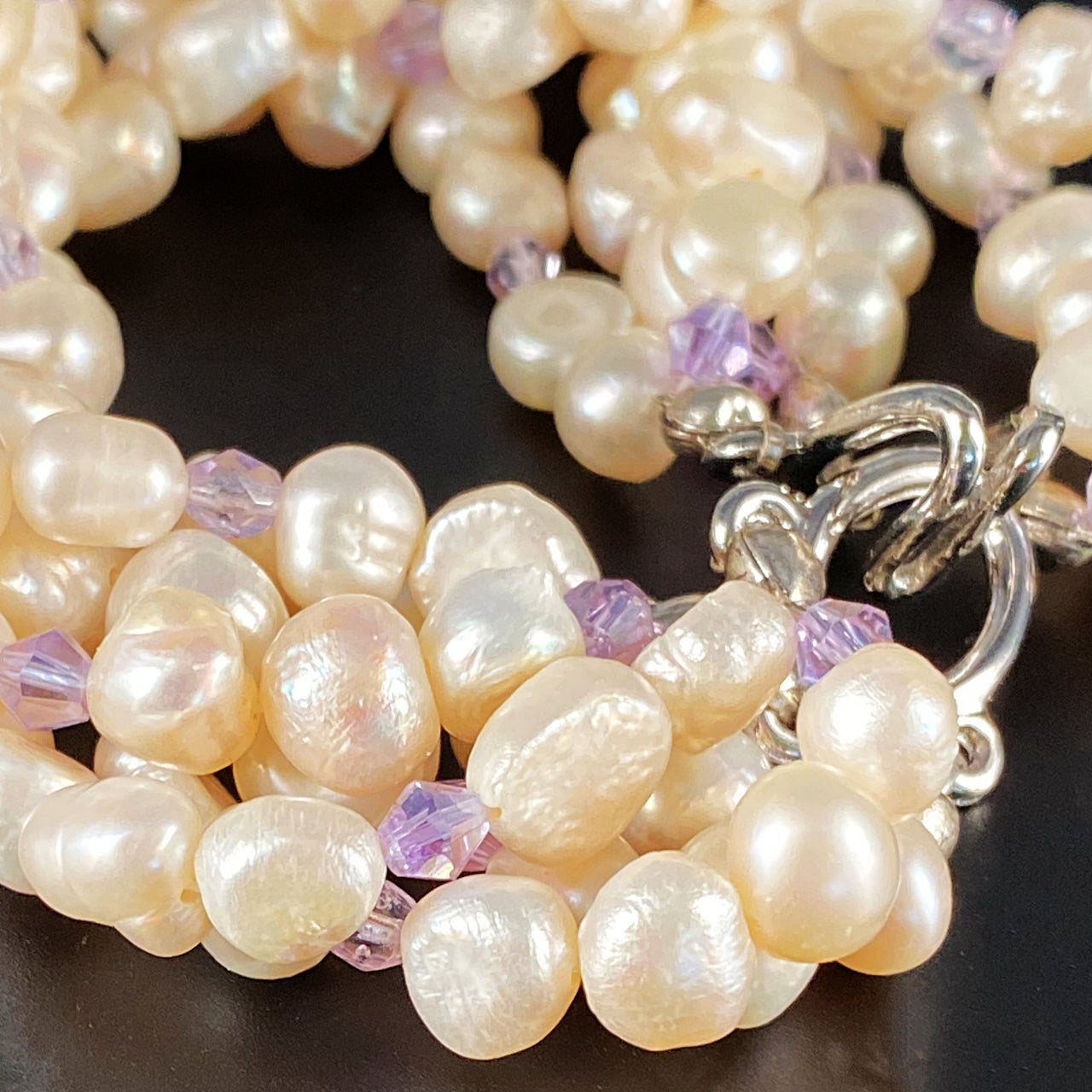 Bridal Collection Bracelet | Freshwater Pearls with Crystals