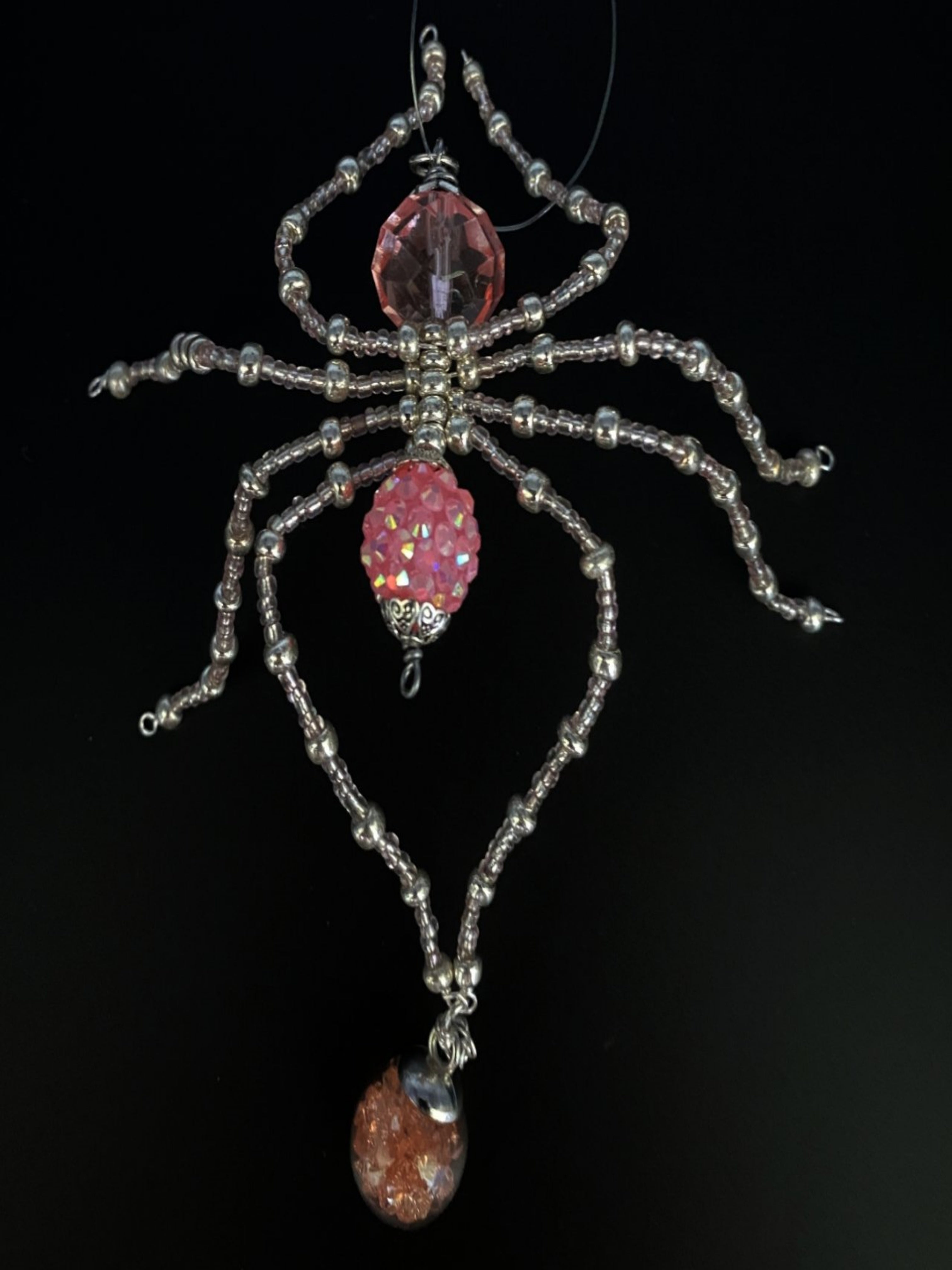 Christmas Spider | Pink and Silver